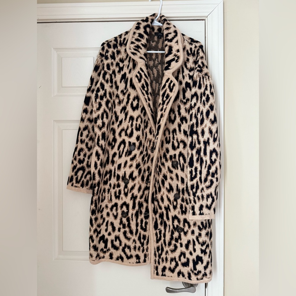 J. Crew Tan and Black Knit Sweater